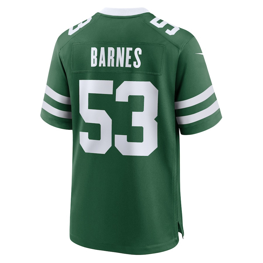 Zaire Barnes 53 New York Jets Team Game Men Jersey - Legacy Green JS4846 Saliibo - Image 3