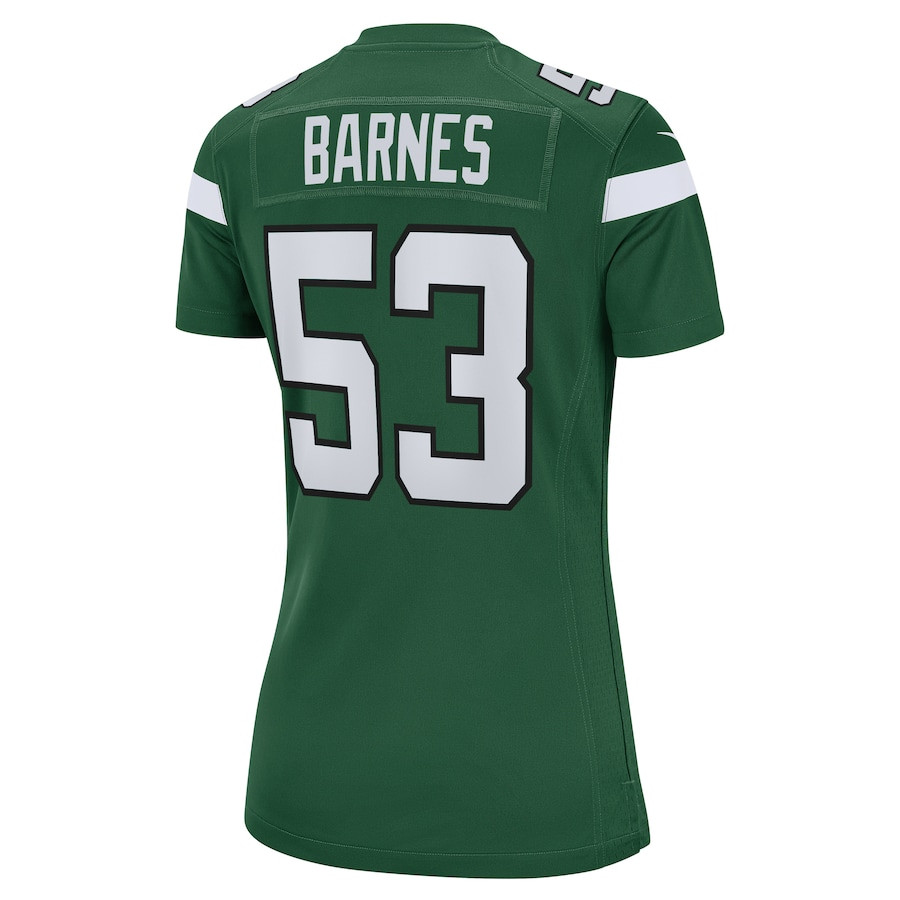 Zaire Barnes 53 New York Jets Women's Game Jersey - Gotham Green JS7552 Saliibo - Image 3
