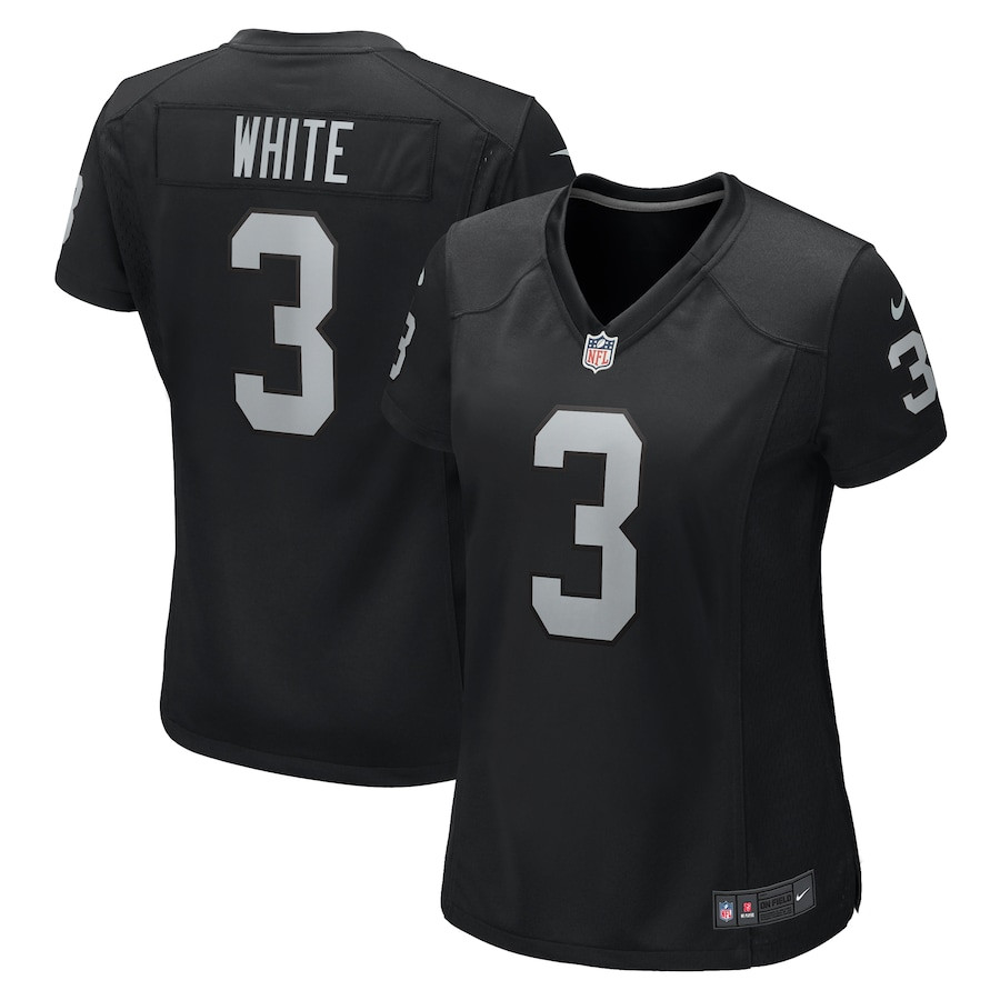 Zamir White 3 Las Vegas Raiders Women's Team Game Jersey - Black JS2548 Saliibo