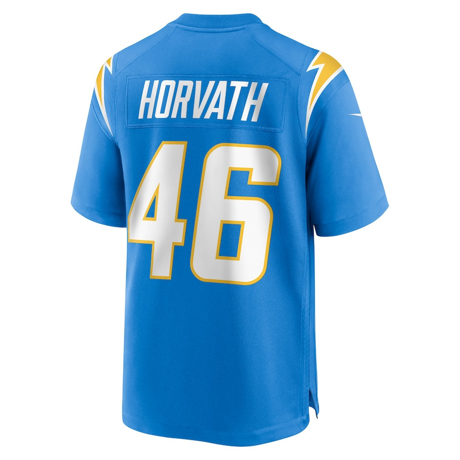 Zander Horvath 46 Los Angeles Chargers Game Men Jersey - Powder Blue JS3901 Saliibo - Image 3