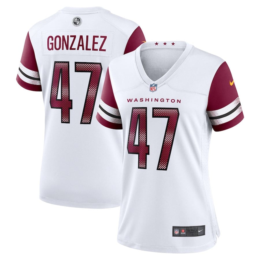 Zane Gonzalez 47 Washington Commanders Women's Game Jersey - White JS6264 Saliibo